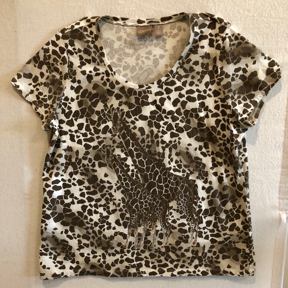 Chico’s giraffe print top